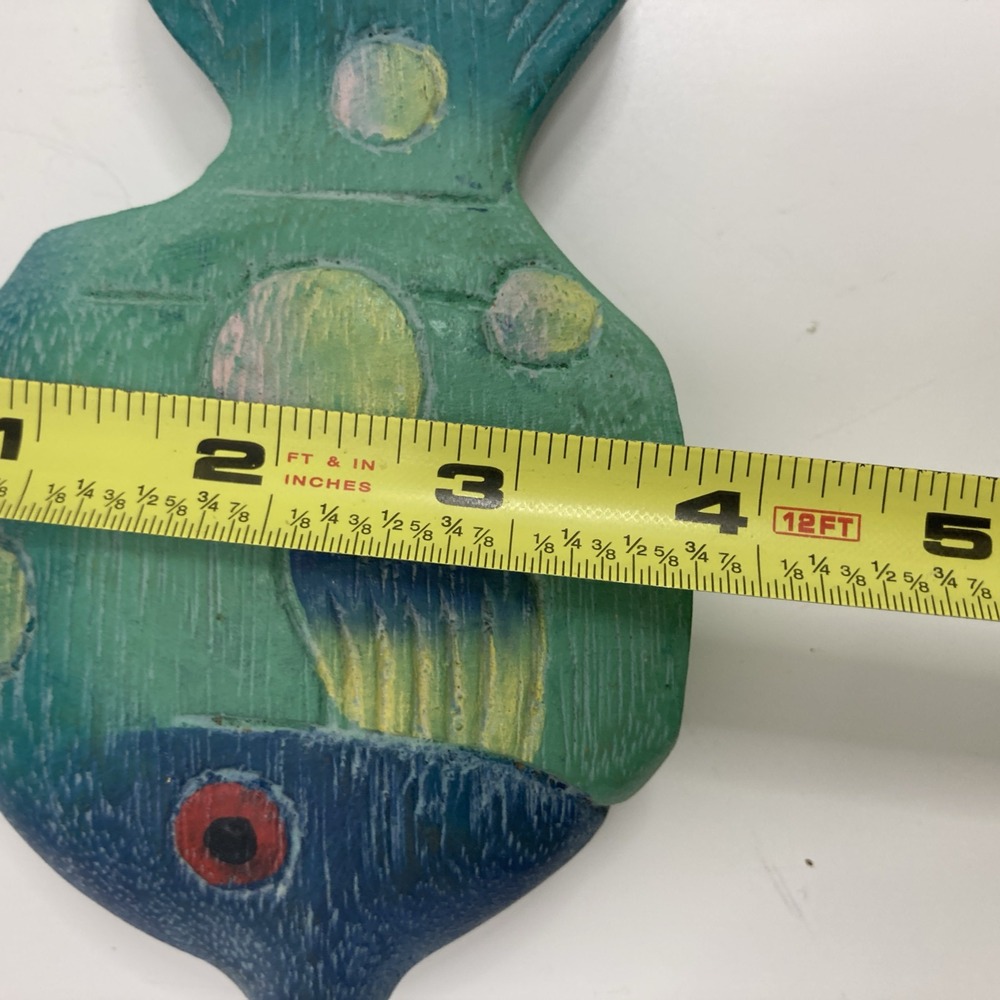 Vtg Pier 1 Imports Carved Wood Fish‎ Set of 2 Nautical Decor Saltwater Fish - Picture 8 of 9